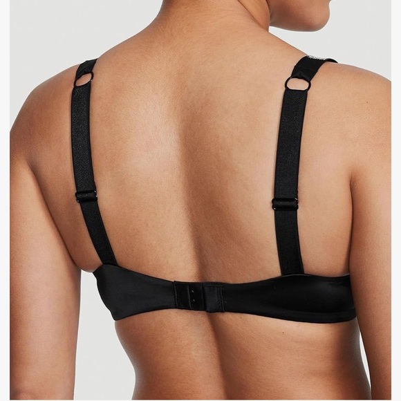 Victoria’s Secret Bling Black “sparkly strap” very sexy push-up  size 32C - Picture 3 of 11